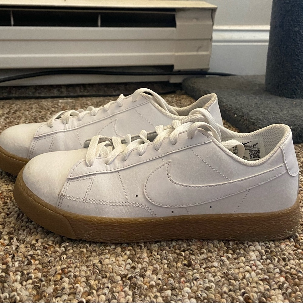 White Nike Blazers